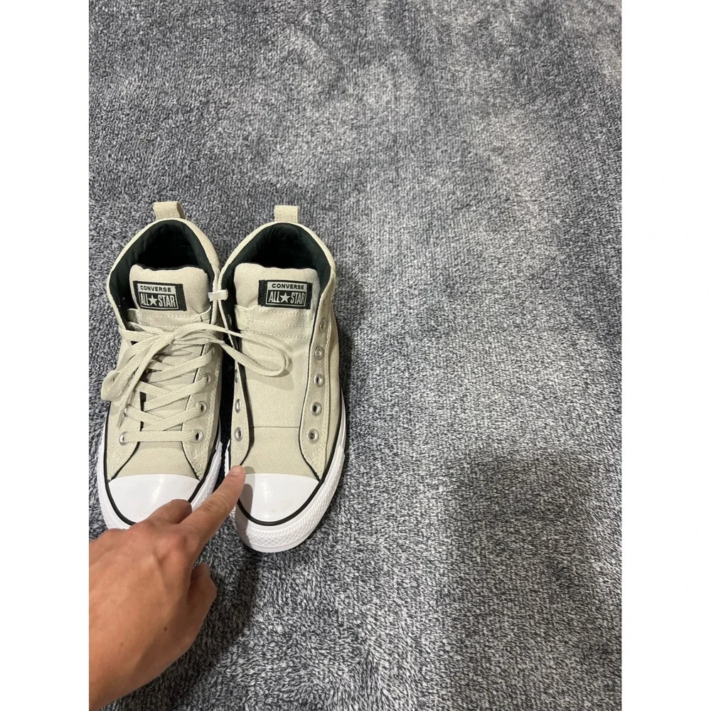 Converse Chuck Taylor All Star Madison Mid Khaki Beige Canvas Sneakers 163402C